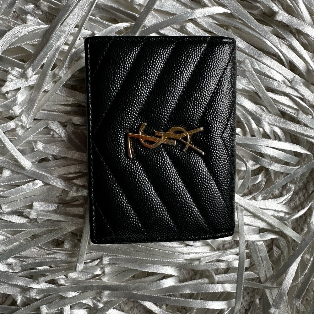 Saint Laurent Black Quilted Wallet